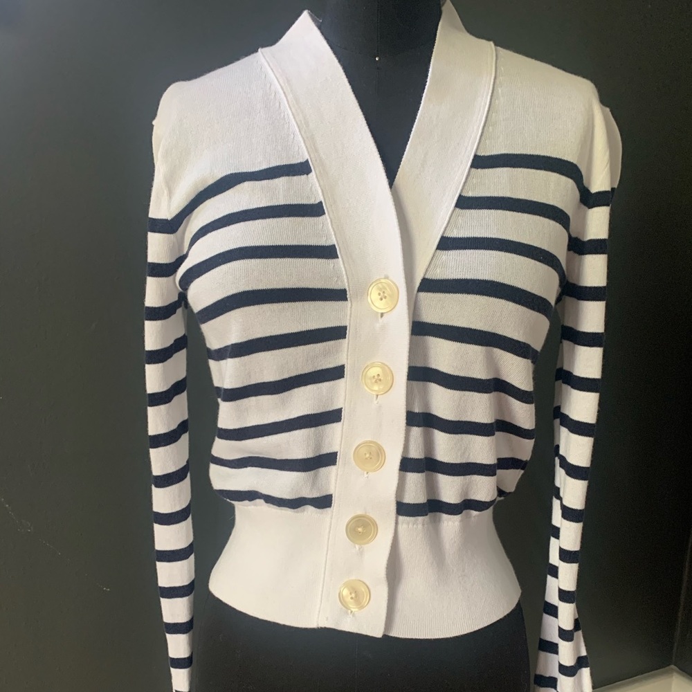 Classic striped cardigan